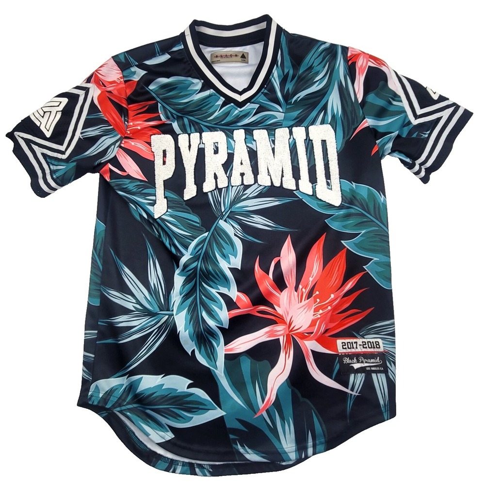 Black Pyramid Tropical Floral Jersey‎ Shirt Large 2017-2018 Streetwear